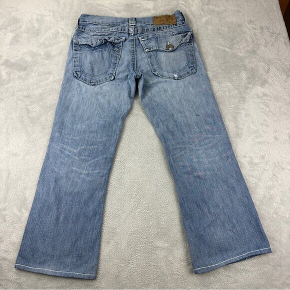 Vintage True Religion Made in USA Men's Size 32x27 Billy Big T Distressed Jeans - Picture 5 of 13